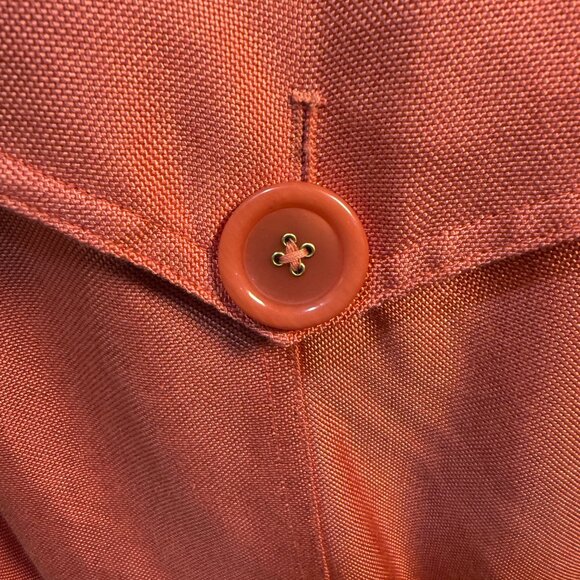 ECI New York Womens Coral Long Sleeve Belted Trench Coat Size 14 - Picture 3 of 12